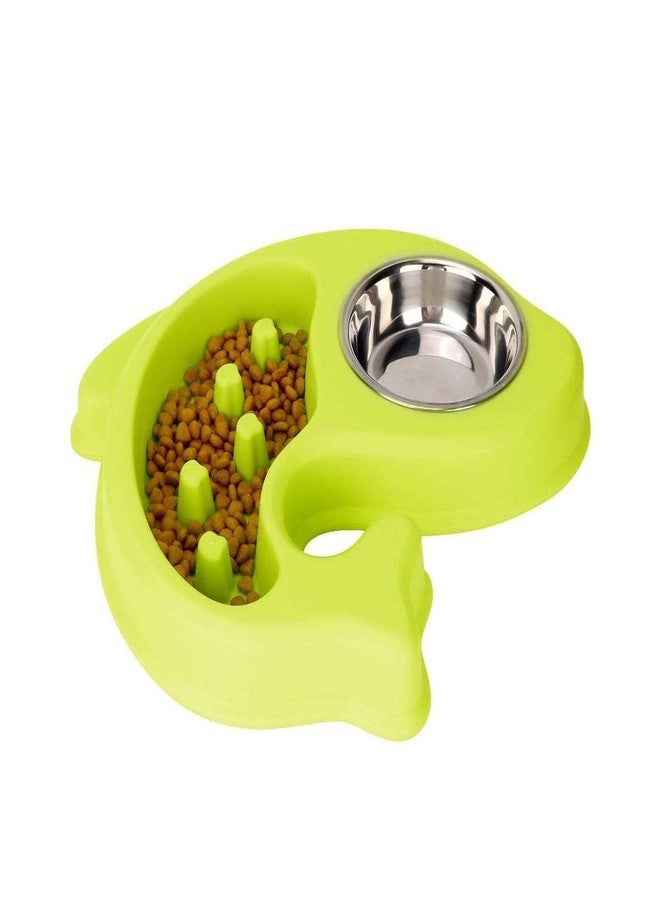 Pups&Pets وعاء طعام وماء مضاد للاختناق للكلاب والقطط من Pups&Pets، مناسب للحيوانات الكبيرة والصغيرة، بتصميم على شكل سمكة (متعدد الألوان). - Image 3